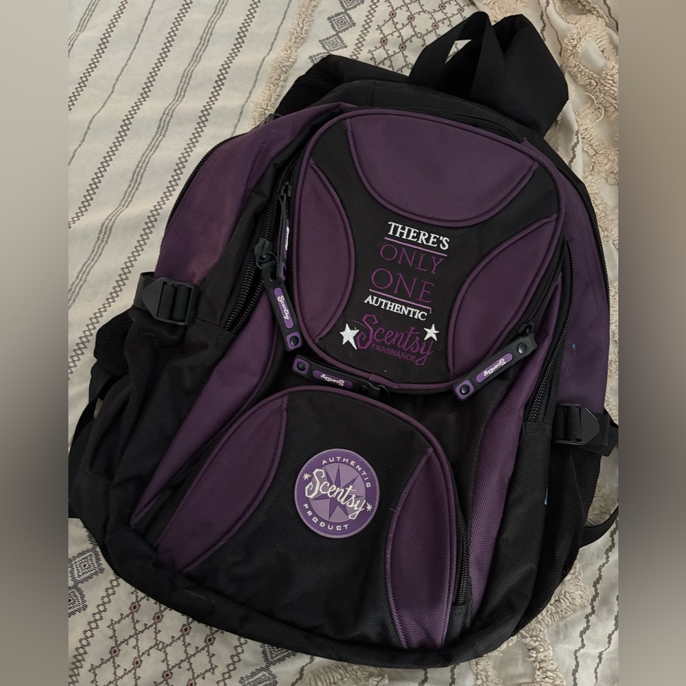 Scentsy Purple and Black Consultant Backpack